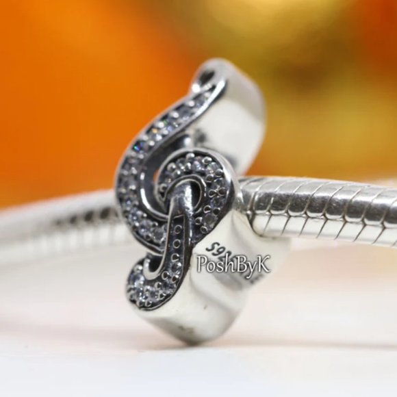 PANDORA Sweet Music Treble Clef Note Charm 791381CZ - Picture 2 of 3